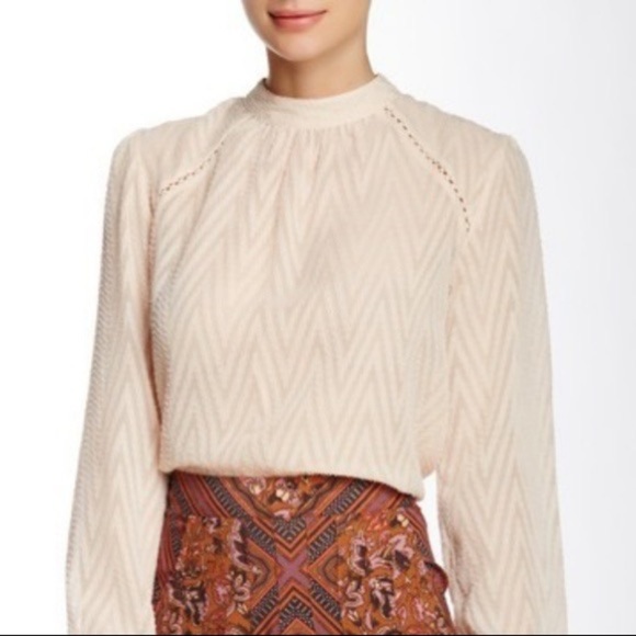 Free people High-Neck Back Button Blouse - Picture 2 of 5